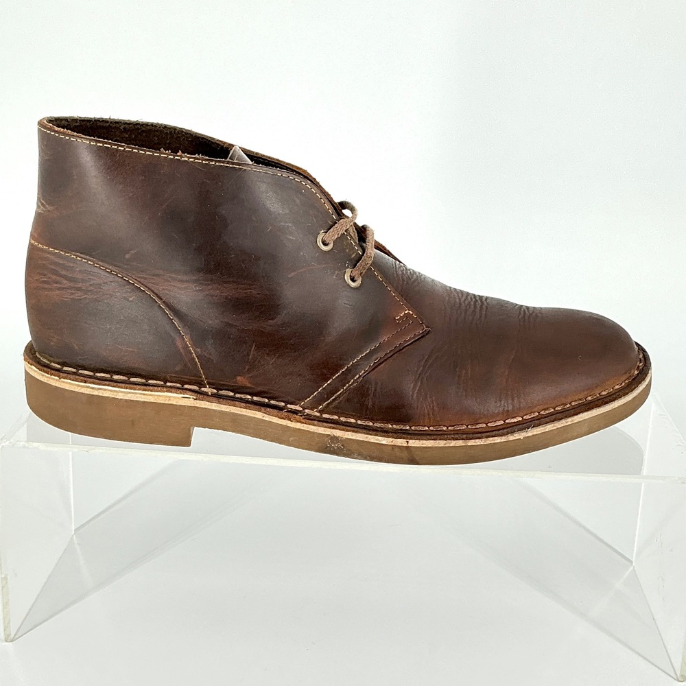 Clarks‎ Size 8.5 Desert Boots Mens Brown Beeswax Leather Chukka